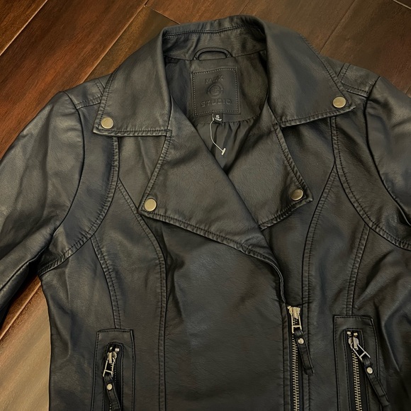Max Studio Leather Jacket! NEW - Picture 3 of 8